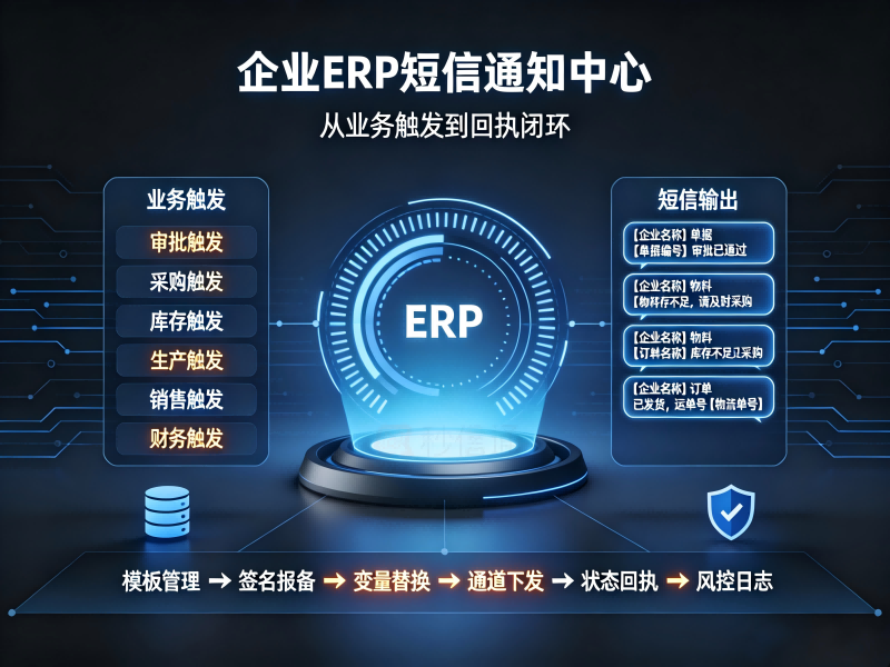 案例：从审批到对账，ERP对接秒信通短信模板详解