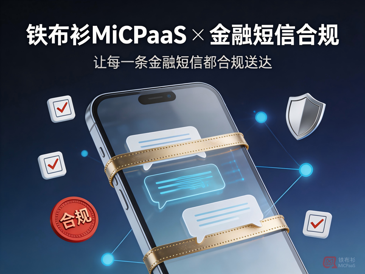 铁布衫MiCPaaS×金融短信合规：让每一条金融短信都合规送达
