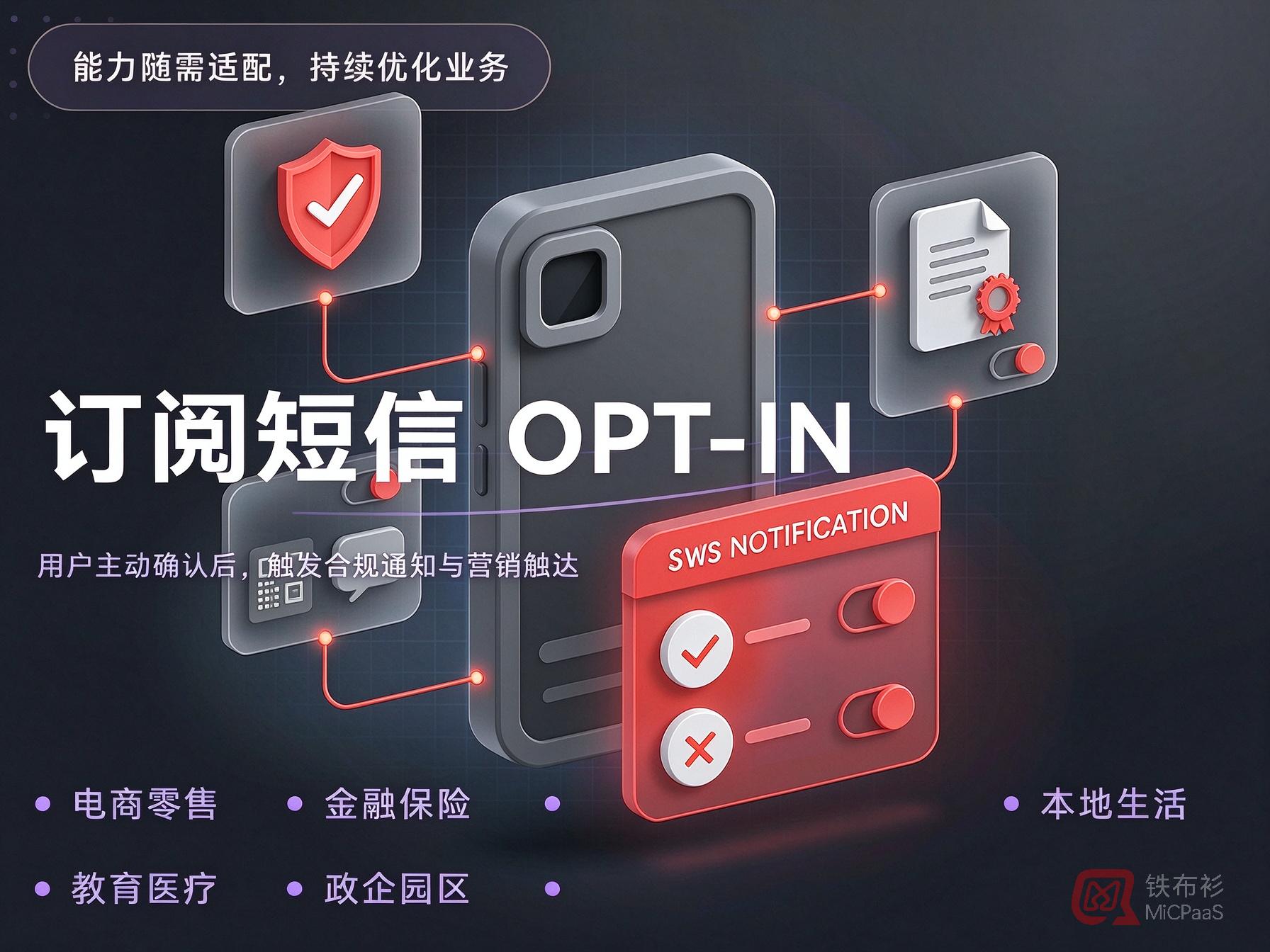 铁布衫科技正式发布「订阅短信（Opt-in）」产品：让每一条短信都是用户主动要的那一条
