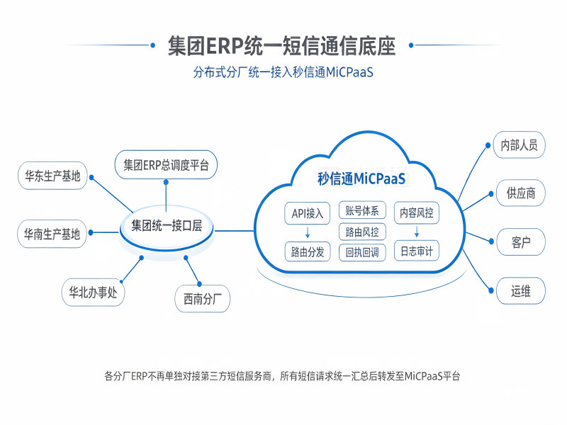 秒信通MiCPaaS助力x集团ERP短信集中管理更稳定