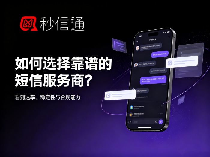 如何选择靠谱的短信服务商？关键看这几点！