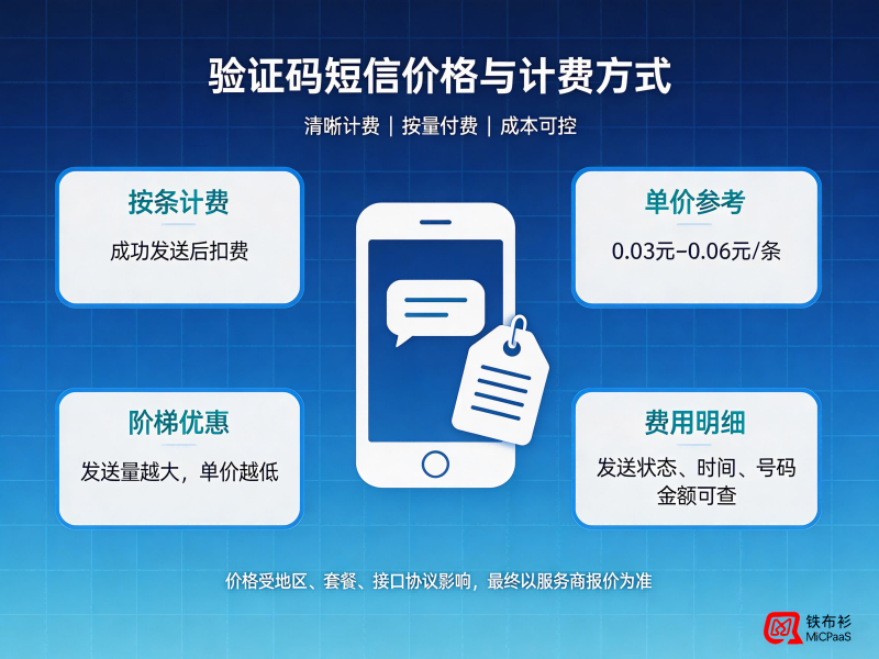 验证码短信价格与计费方式说明